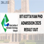 IIIT Kottayam PhD Admission 2025 Result Out